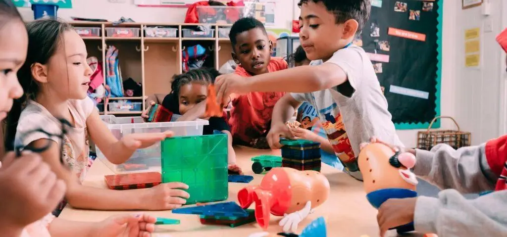 Kids playing in class