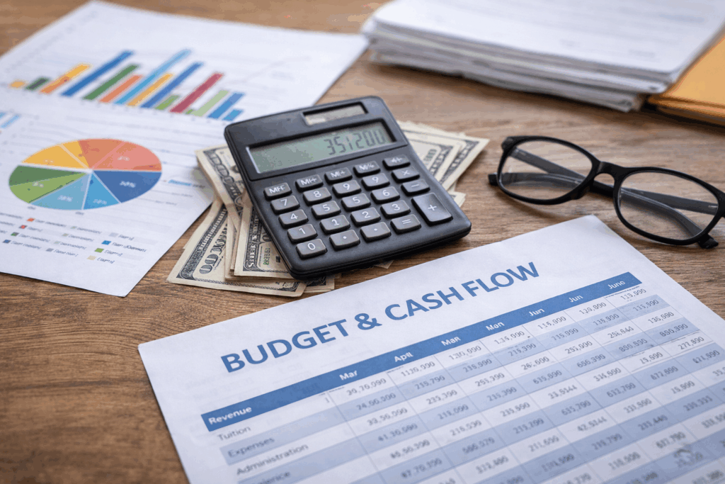 Montessori school financial overview desktop